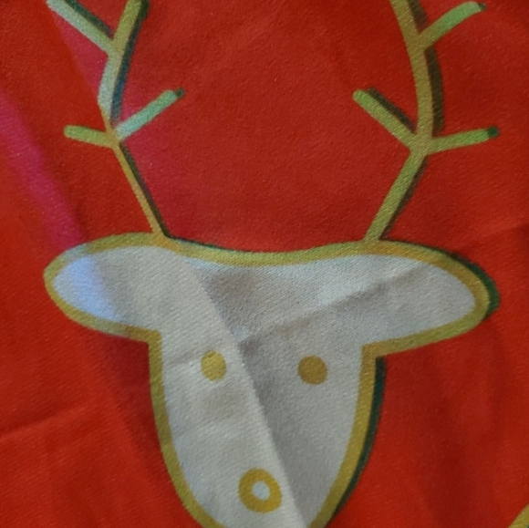 NEW 47" Christmas Tree Skirt - red, green & gold w/white fur trim - Picture 6 of 8